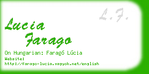 lucia farago business card